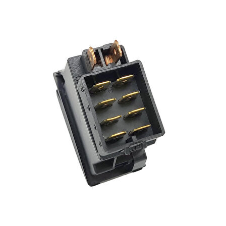OTOKAR Doruk Otobüs Turbo Fan Anahtar Düğme Rocker Switch 8 Pin (On-On-On) - Ampullü 24V